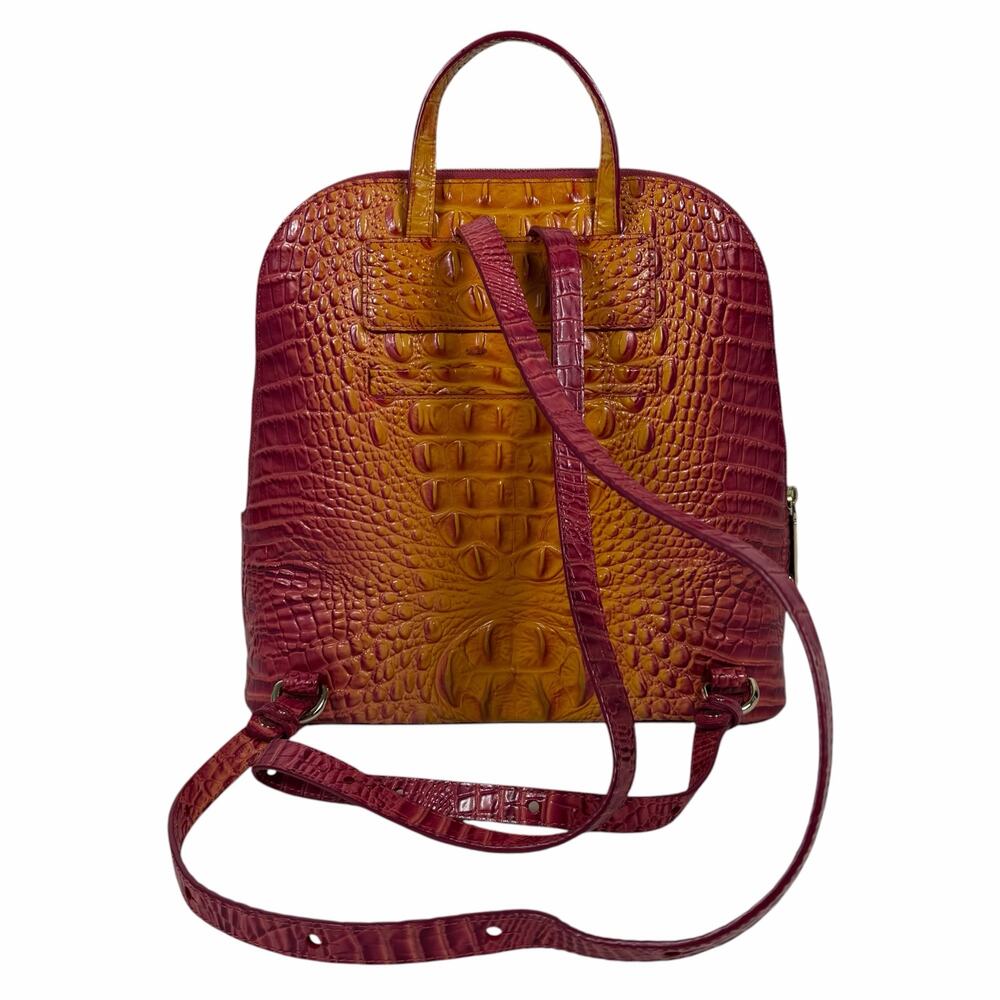 Brahmin Felicity Melbourne Leather Backpack Passion Fruit Sunset - Picture 4 of 12